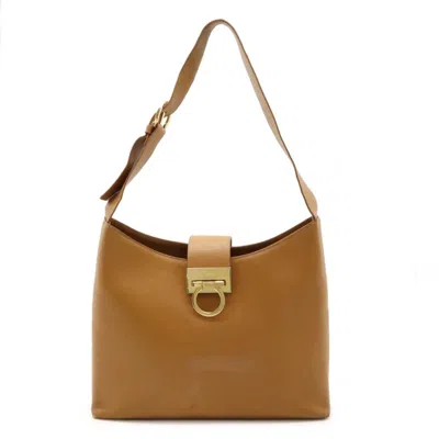 Pre-owned Ferragamo Gancini Leather Shoulder Bag () In Multi