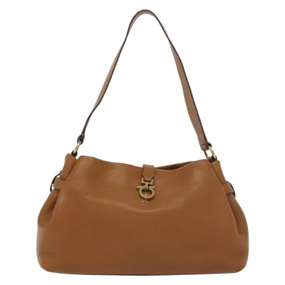 Pre-owned Ferragamo Gancini Leather Shoulder Bag () In Multi
