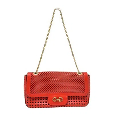 Pre-owned Ferragamo Gancini Leather Shoulder Bag () In Multi