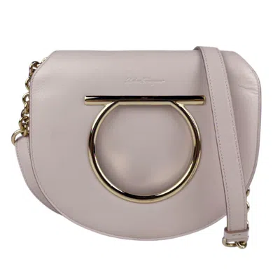 Pre-owned Ferragamo Gancini Leather Shoulder Bag () In Pink
