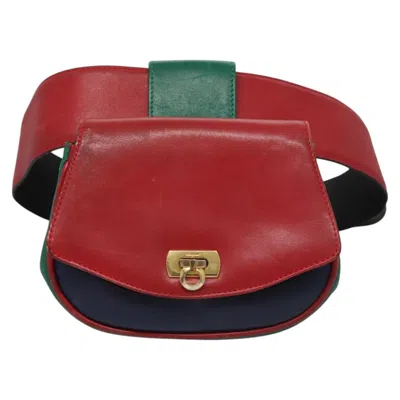 Pre-owned Ferragamo Gancini Leather Shoulder Bag () In Red