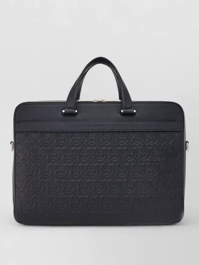 Ferragamo Gancini Leather Shoulder Bag Top Handles In Black