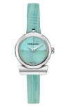 Ferragamo Gancini Leather Strap Watch, 22.5mm In Multi