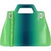 Ferragamo Gancini Leather Tote Bag In Green