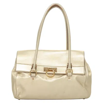 Pre-owned Ferragamo Gancini Leather Tote Bag () In Gold