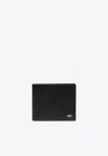 Ferragamo Gancini Leather Wallet In Black