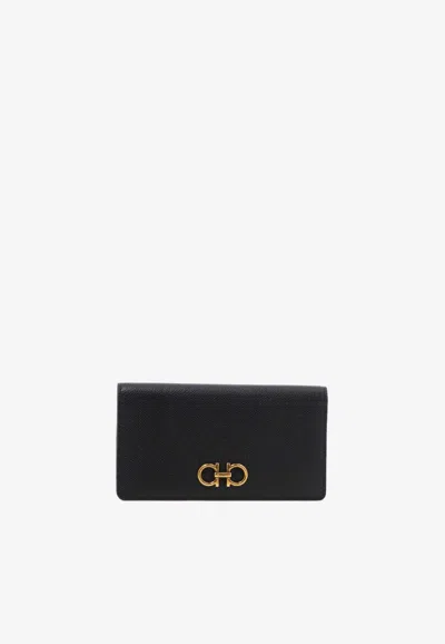 FERRAGAMO GANCINI LEATHER WALLET