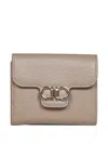 Ferragamo Gancini Leather Wallet In Pattern