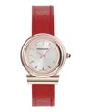 Ferragamo Gancini 28mm Stainless Steel Watch In Red