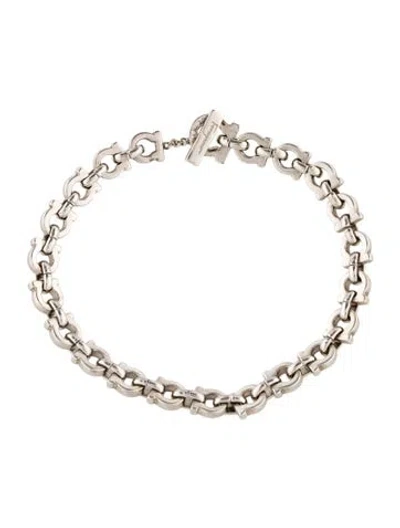 Pre-owned Ferragamo Gancini Link Bracelet, 7.25" In Multi