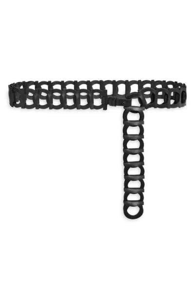Ferragamo Gancini Link Leather Belt In Brown