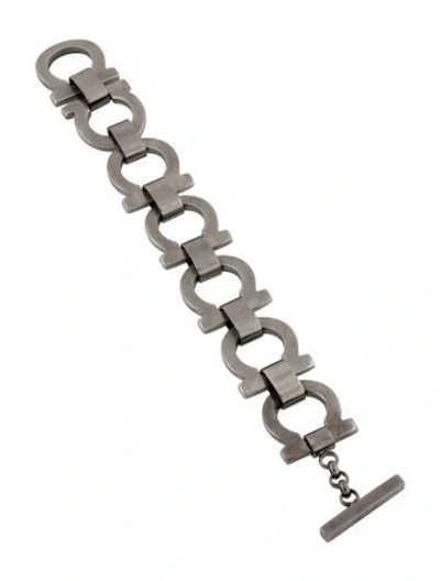 Pre-owned Ferragamo Gancini Link Toggle Bracelet, 7" In Multi