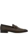 Ferragamo Bonny Gancini Leather Loafers In Brown