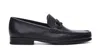 Ferragamo Textured Leather Gancini Loafers