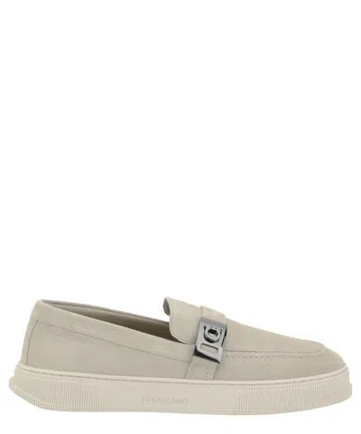 Ferragamo Men Gancini Loafers In Multicolor
