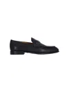 Ferragamo Man Moccasin With Gancini Ornament In Black