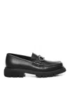 Ferragamo Mocassin Avec Ornement Gancini Noir Taille 44 In Black