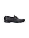 Ferragamo Gancini Loafers In Black