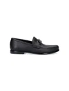 Ferragamo Gancini Loafers In Black