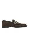 Ferragamo Gancini Loafers In Black