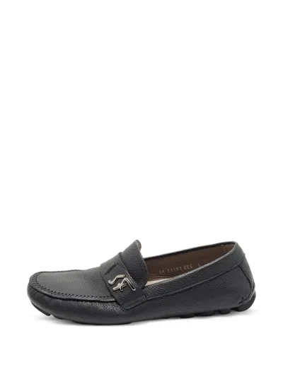 Pre-owned Ferragamo Gancini Loafers In Black