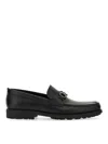 Ferragamo Smooth Leather Loafers In Black