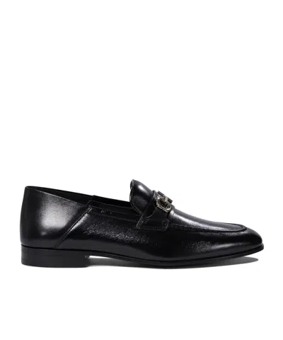 Ferragamo Gancini Loafers In Black