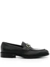 Ferragamo Gancini Loafers In Blue