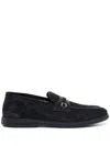 Ferragamo Gancini Loafers In Blue