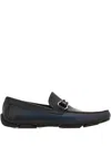Ferragamo Gancini Loafers In Blue