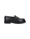 Ferragamo Black Gancini Ornament Loafers