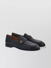 Ferragamo Salvatore  Hammered Leather Gancini Loafers Shoes