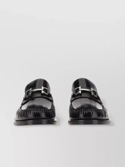 Ferragamo Gancini Loafers Metal Hardware