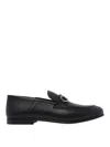Ferragamo Florio Gancini-plaque Loafers In Negro