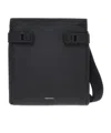 Ferragamo Structured Rectangular Shoulder Bag With Nylon Straps In Black