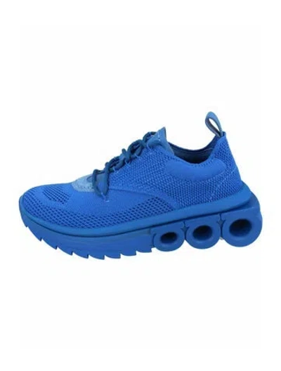 Pre-owned Ferragamo Gancini Logo Athletic Sneakers W/ Tags In Blue
