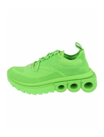 Pre-owned Ferragamo Gancini Logo Athletic Sneakers W/ Tags In Green