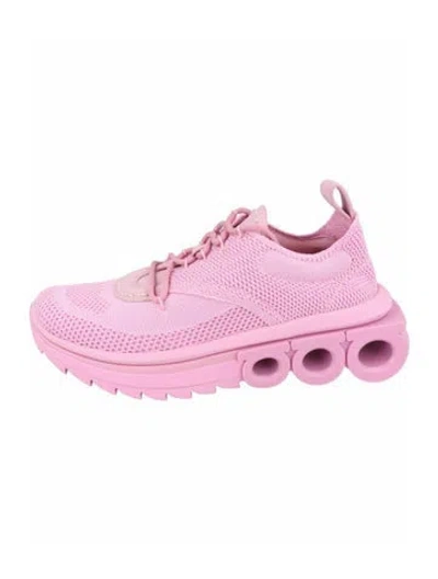 Pre-owned Ferragamo Gancini Logo Athletic Sneakers W/ Tags In Pink