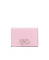 Ferragamo Gancini Logo Card Pack In Pink