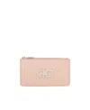 Ferragamo Signature Gancini Credit Card Holder In Nude