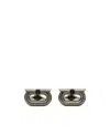 Ferragamo Gancini Logo Cufflinks In Multicolor