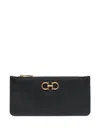 FERRAGAMO GANCINI LOGO-EMBELLISHED WALLET