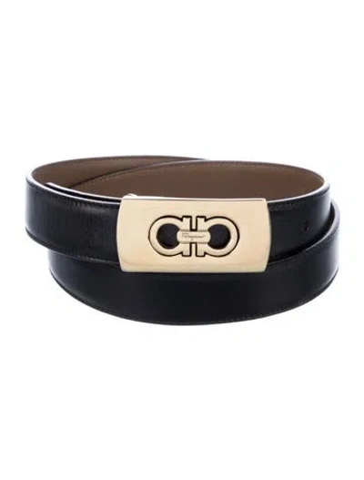 Pre-owned Ferragamo Gancini Logo Leather Belt In Multi