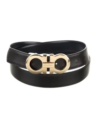Pre-owned Ferragamo Gancini Logo Leather Belt In Multi