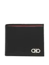 Ferragamo Revival Gancini Black Wallet In Black