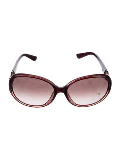 Pre-owned Ferragamo Gancini Logo Oversize Sunglasses In Brown/clear/neutrals