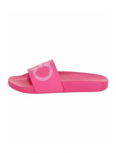 Pre-owned Ferragamo Gancini Logo Pvc Sandals W/ Tags In Pink