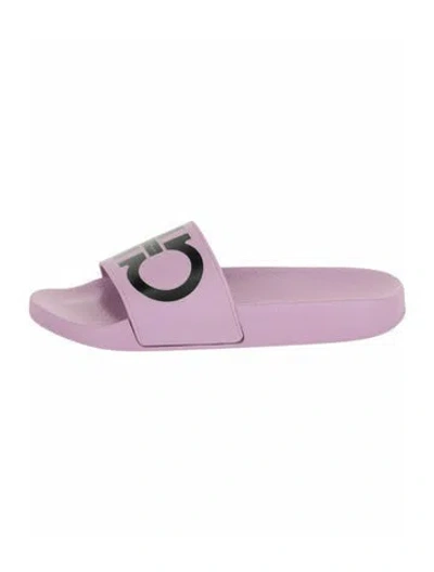 Pre-owned Ferragamo Gancini Logo Pvc Sandals W/ Tags In Pink