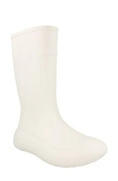Ferragamo Gancini Logo Rain Boot In White