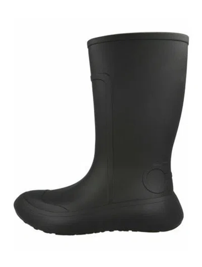 Pre-owned Ferragamo Gancini Logo Rain Boots W/ Tags In Black